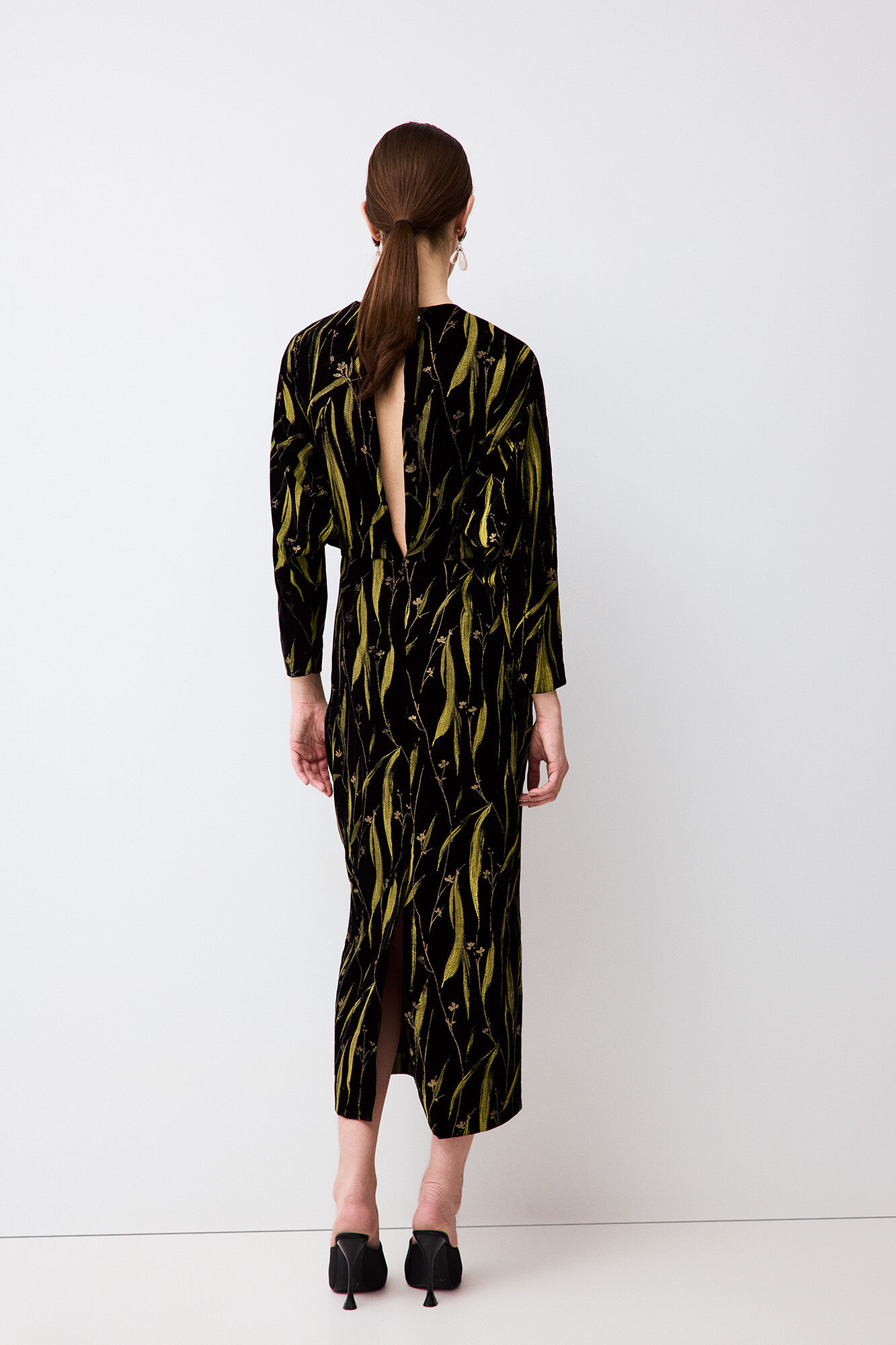 Pedro del Hierro Velvet long dress Black
