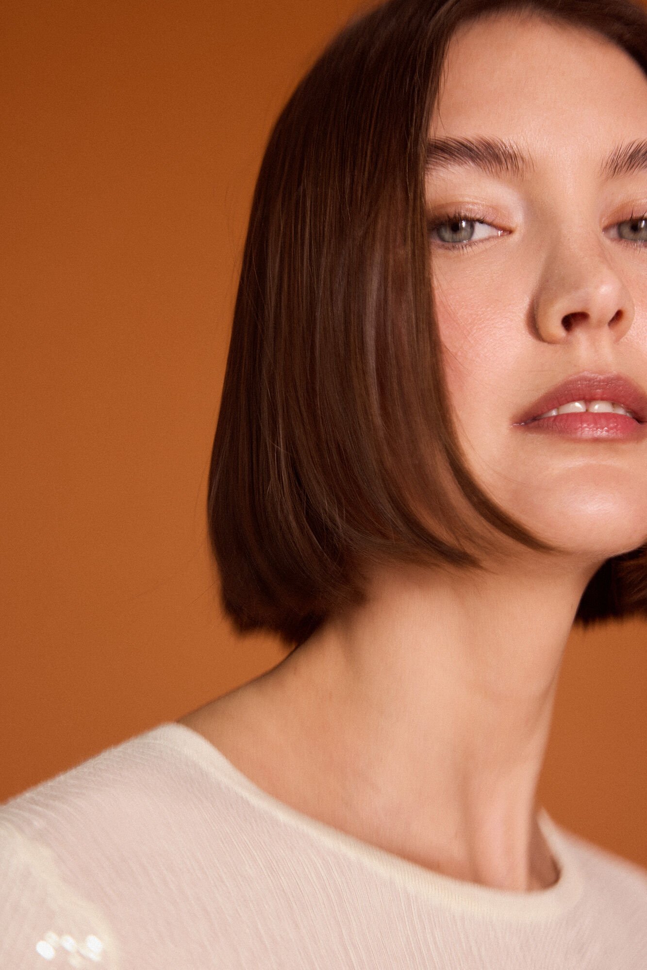 TFP by Tamara Falc&oacute; Sheer sequin jumper Ecru