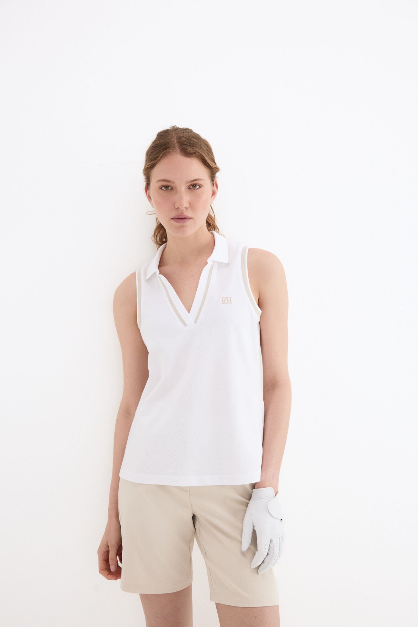 Pedro del Hierro Sleeveless polo shirt White