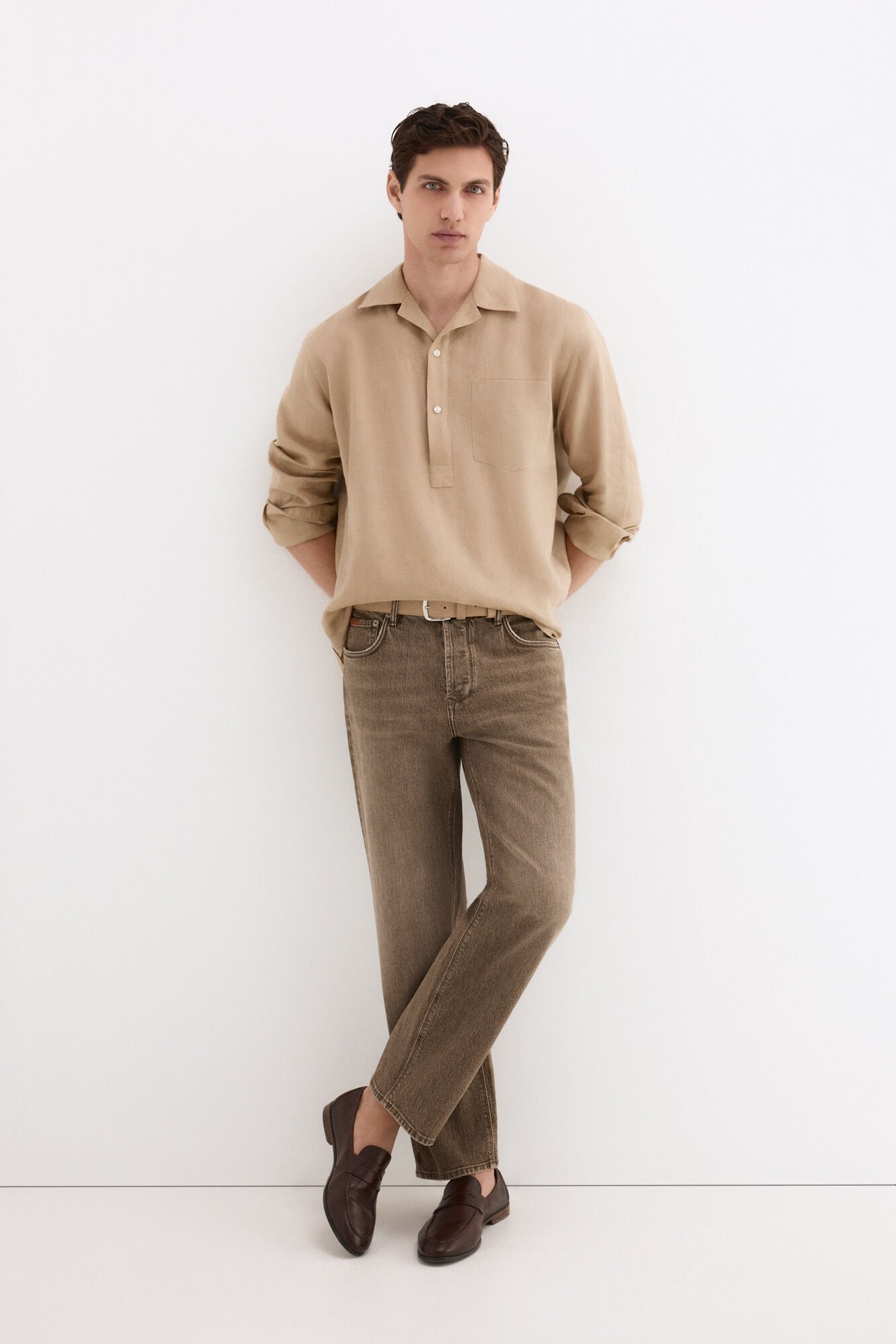 Pedro del Hierro Plain linen T-shirt