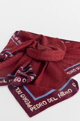 Pedro del Hierro Logo shawl Red