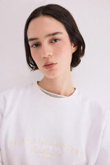 Pedro del Hierro Embroidered sweatshirt White