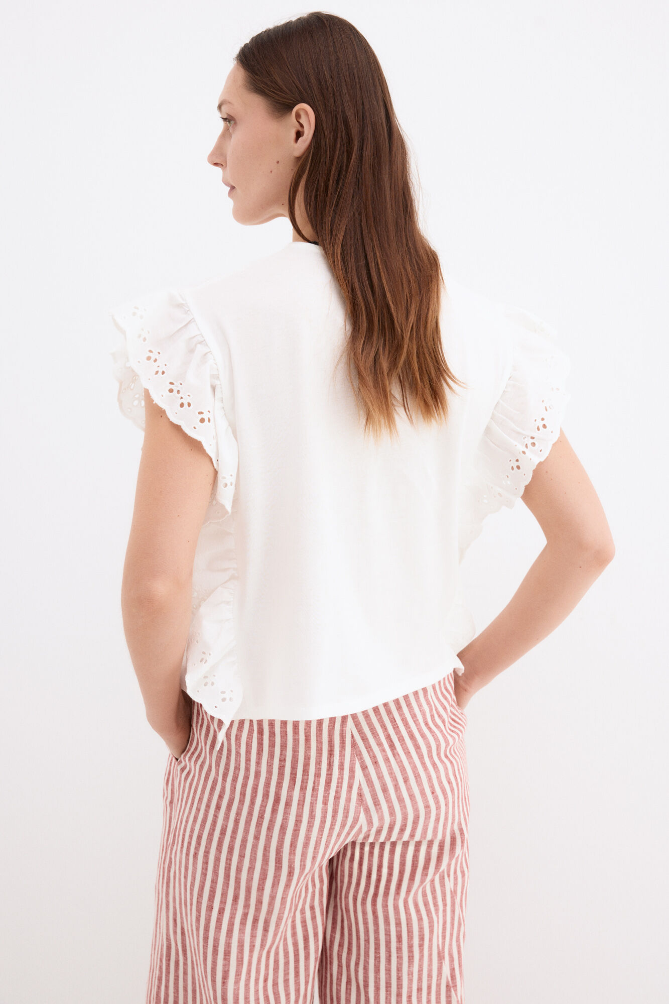 Pedro del Hierro Gold sleeveless T-shirt White