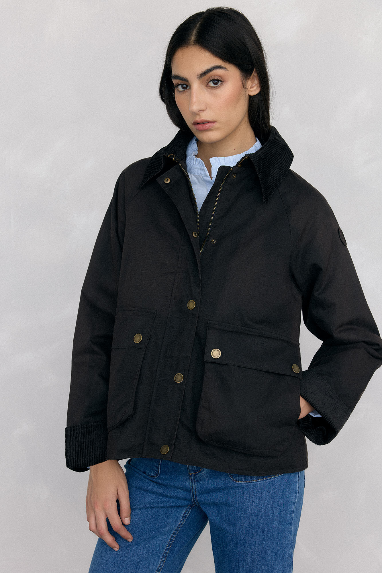 Pedro del Hierro Parka acolchoada em tecido encerado Marrom