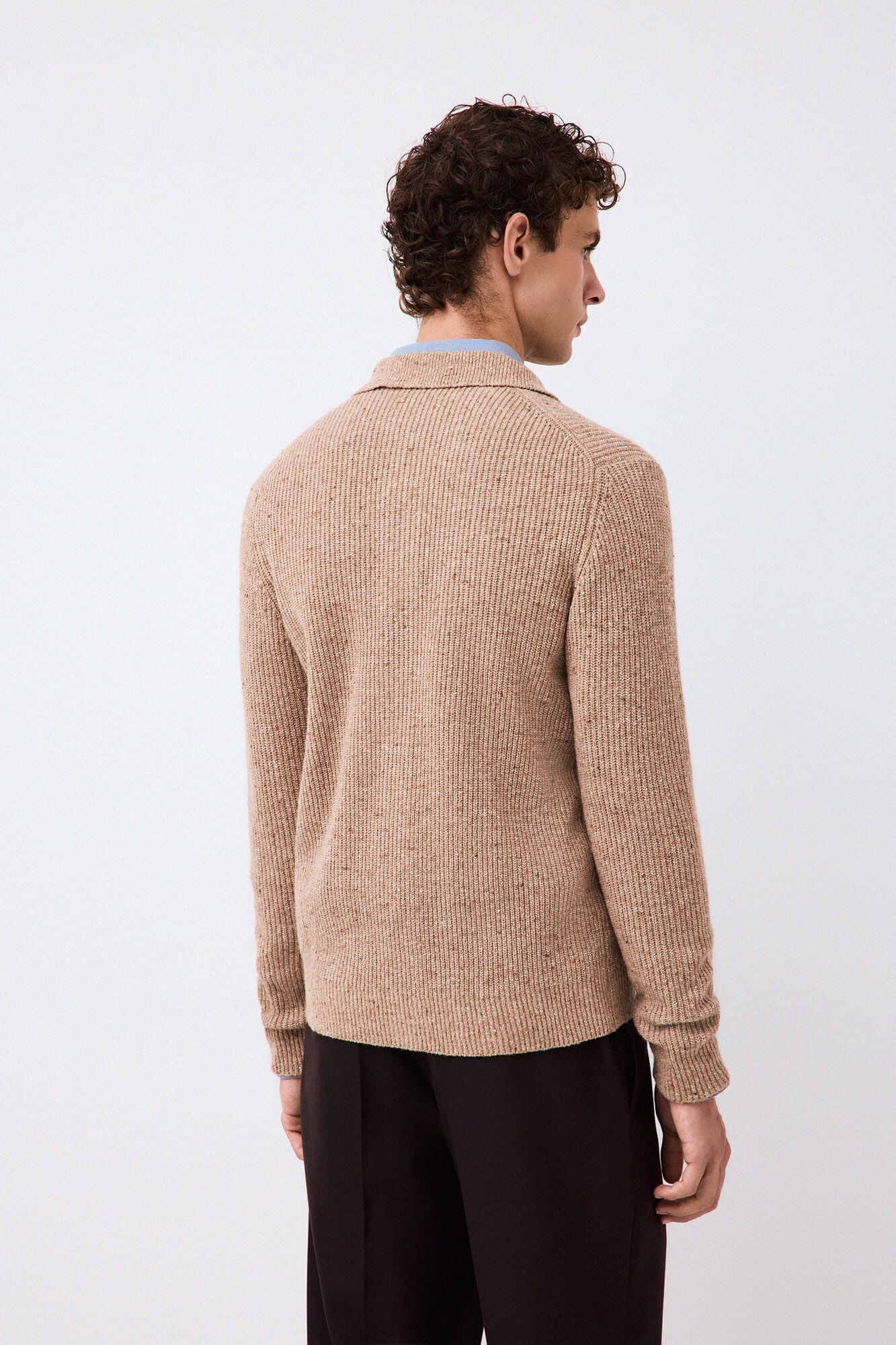 Pedro del Hierro Italian premium yarn knit cardigan Brown