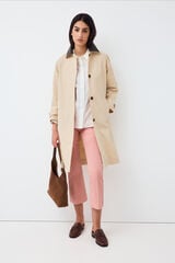 Pedro del Hierro Jeans flare cropped bordado Rosa