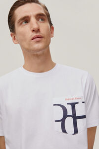 Pedro del Hierro Camiseta logo bolsillo Blanco