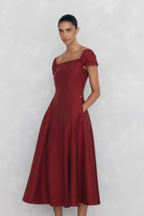 Pedro del Hierro Midi dress cuts Red