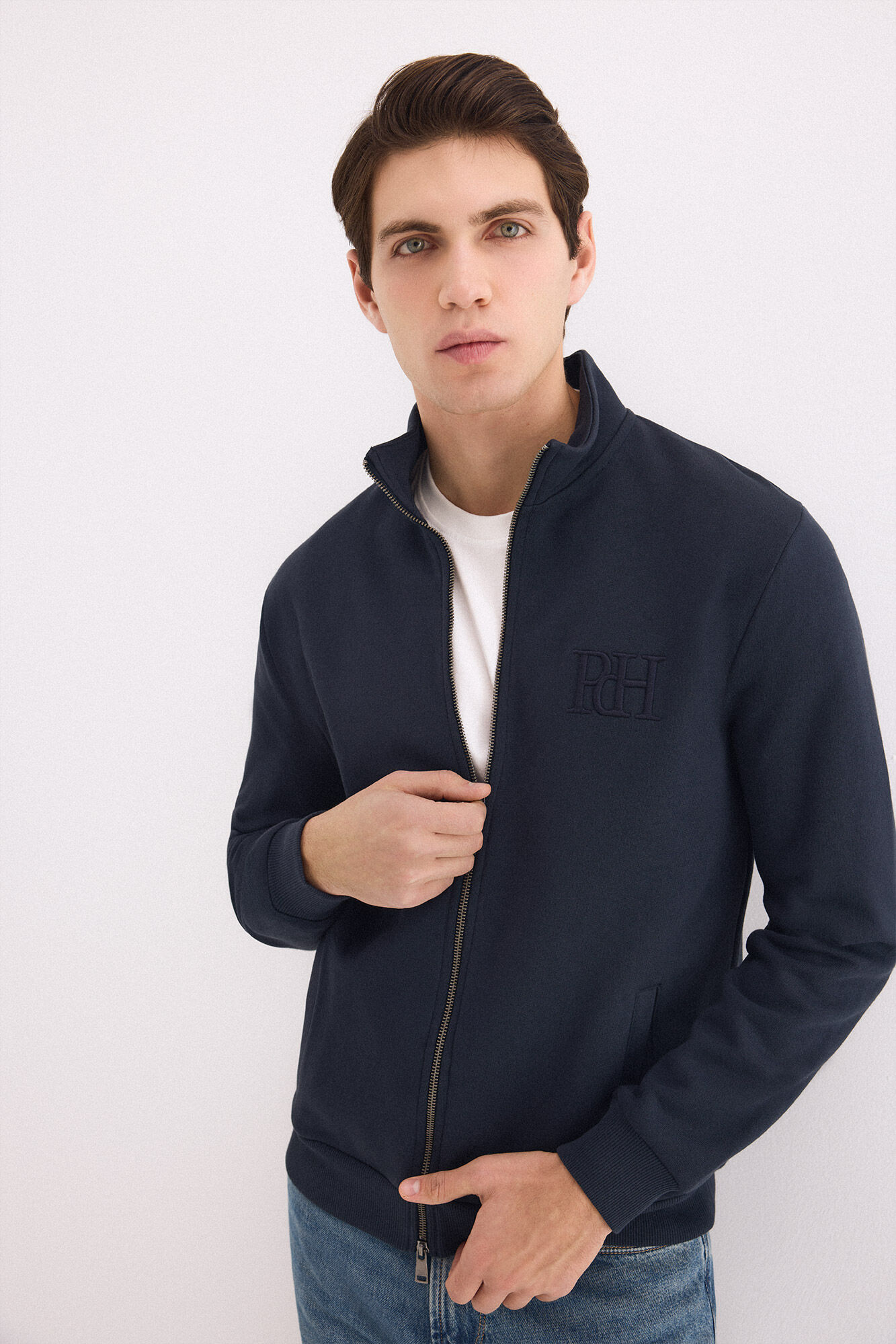 Pedro del Hierro Logo cardigan Blue