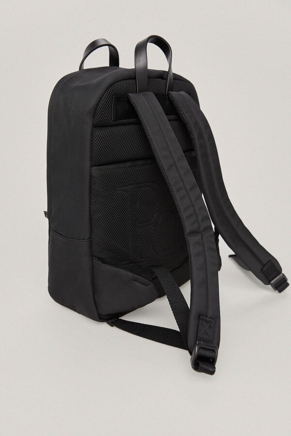 Pedro del Hierro Plain fabric backpack Black
