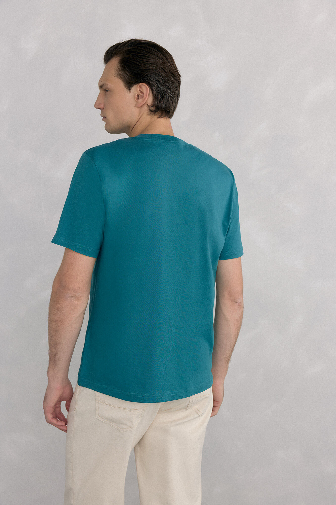 Pedro del Hierro Large logo T-shirt Turquoise