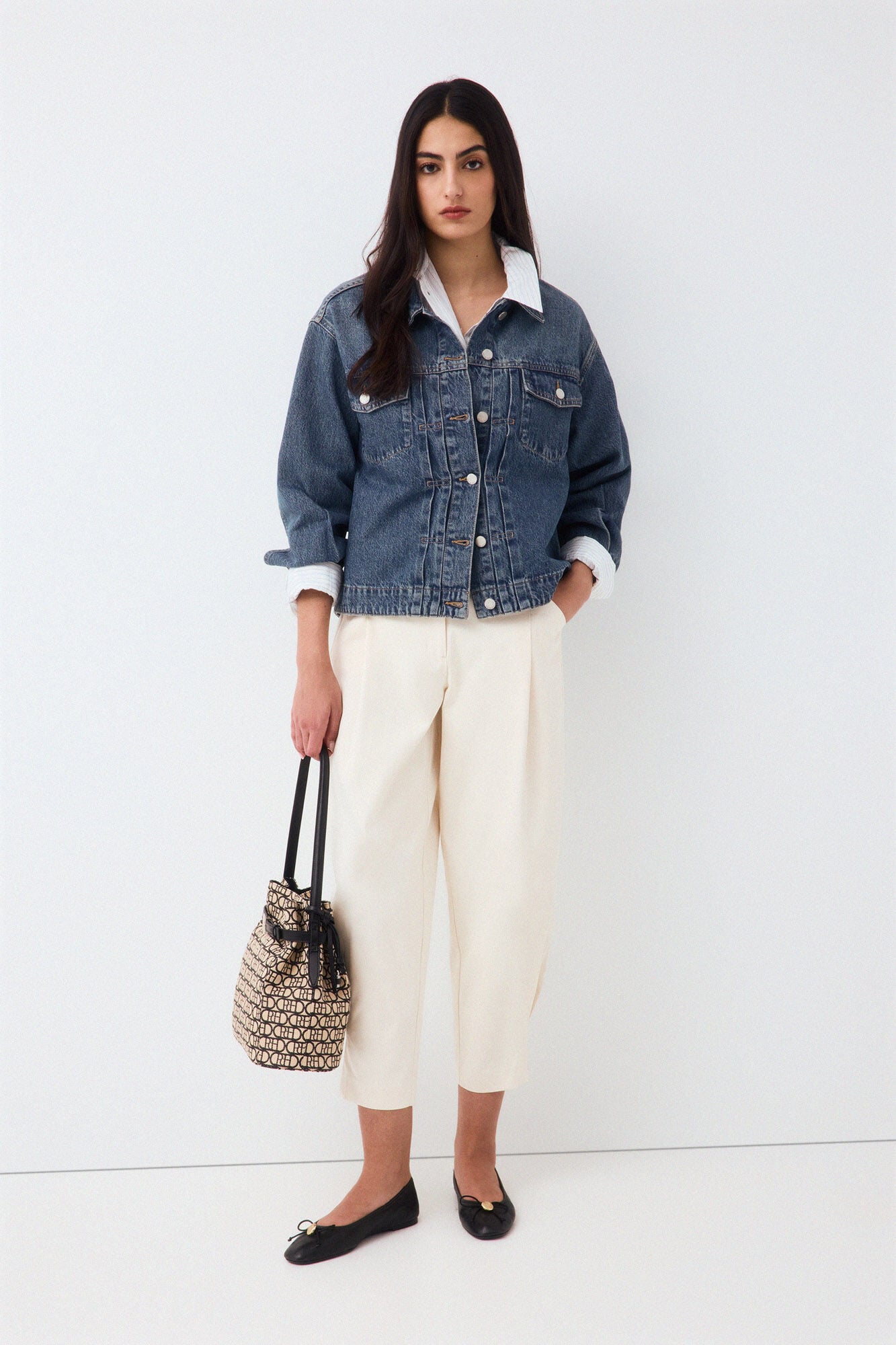 Pedro del Hierro Oversize denim jacket Blue
