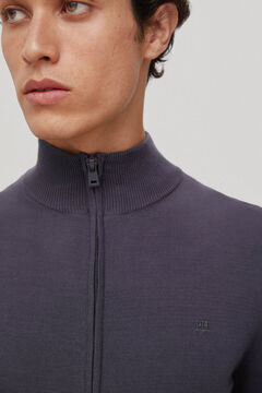 Pedro del Hierro Cotton jersey-knit cardigan Grey