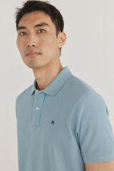 Pedro del Hierro Basic regular piqu&eacute; polo shirt Blue