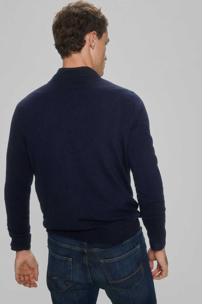 Pedro del Hierro Wool/cashmere V-neck jumper Blue
