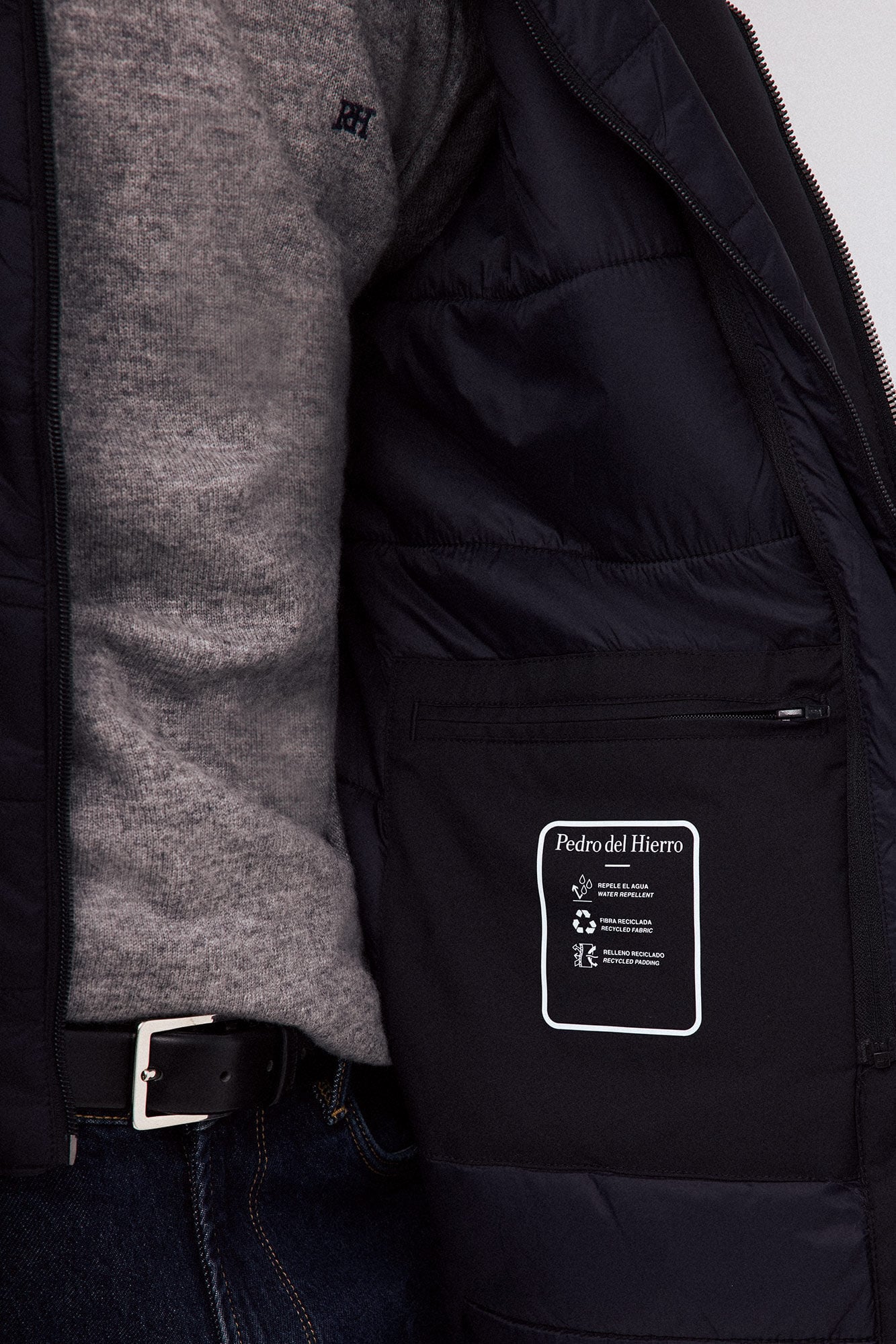 Pedro del Hierro Parka comprida t&eacute;cnica Azul