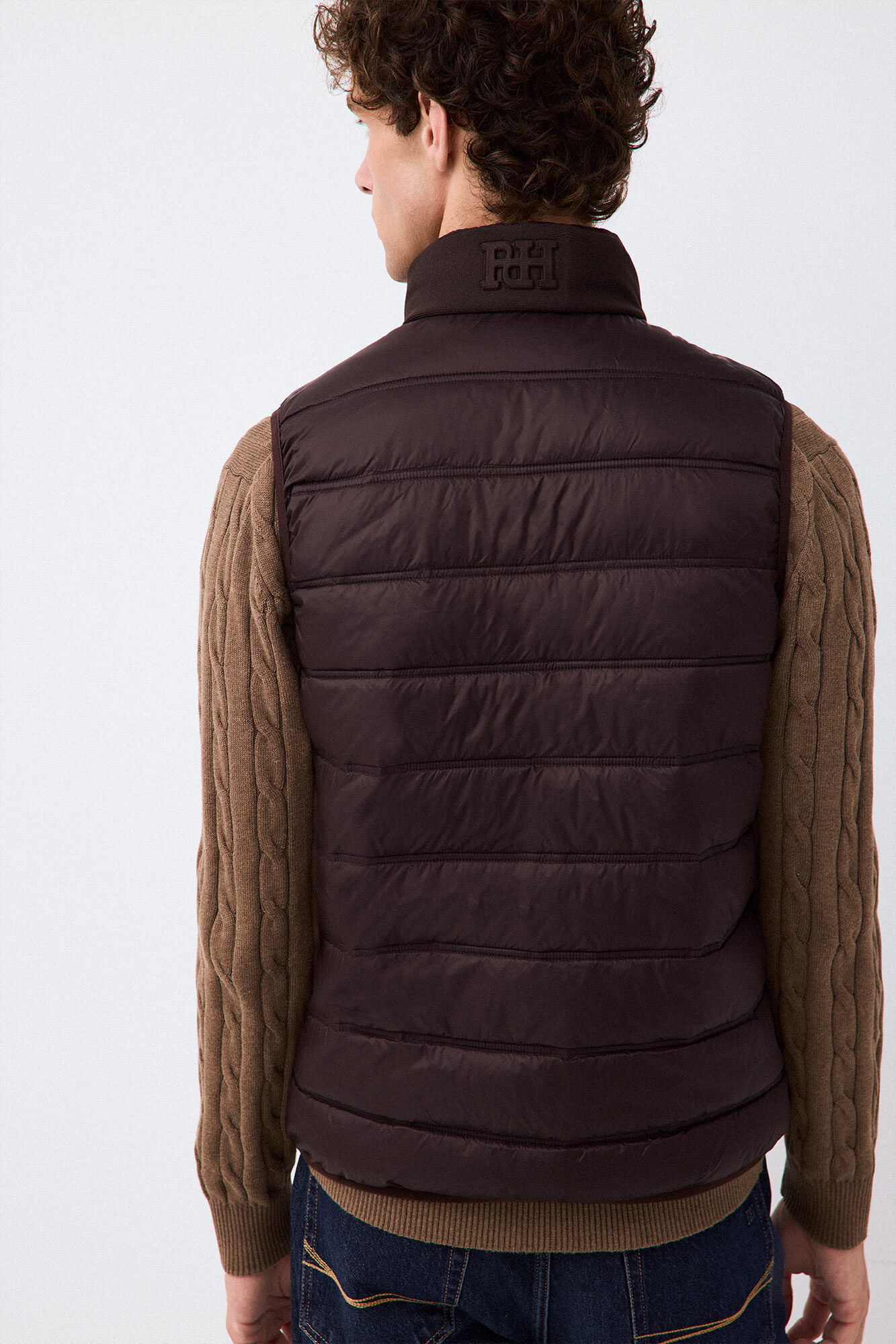 Pedro del Hierro Colete acolchoado ultraleve Marrom