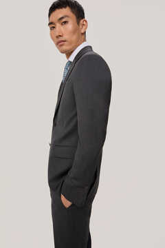 Pedro del Hierro Grey slim fit suit blazer Grey