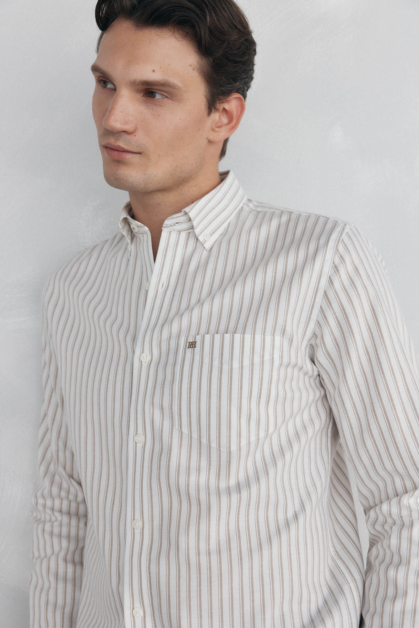 Pedro del Hierro Non iron oxford striped shirt