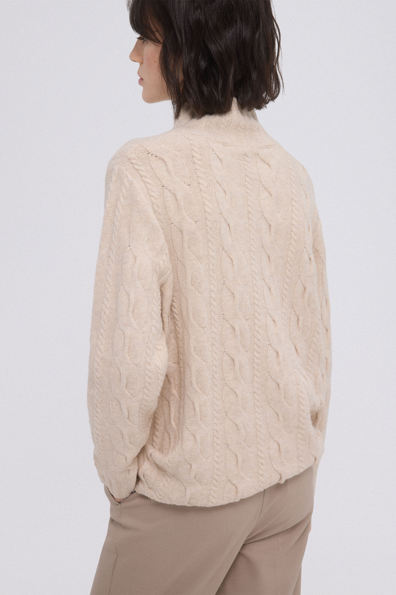 Pedro del Hierro Jersey ochos all over Beige