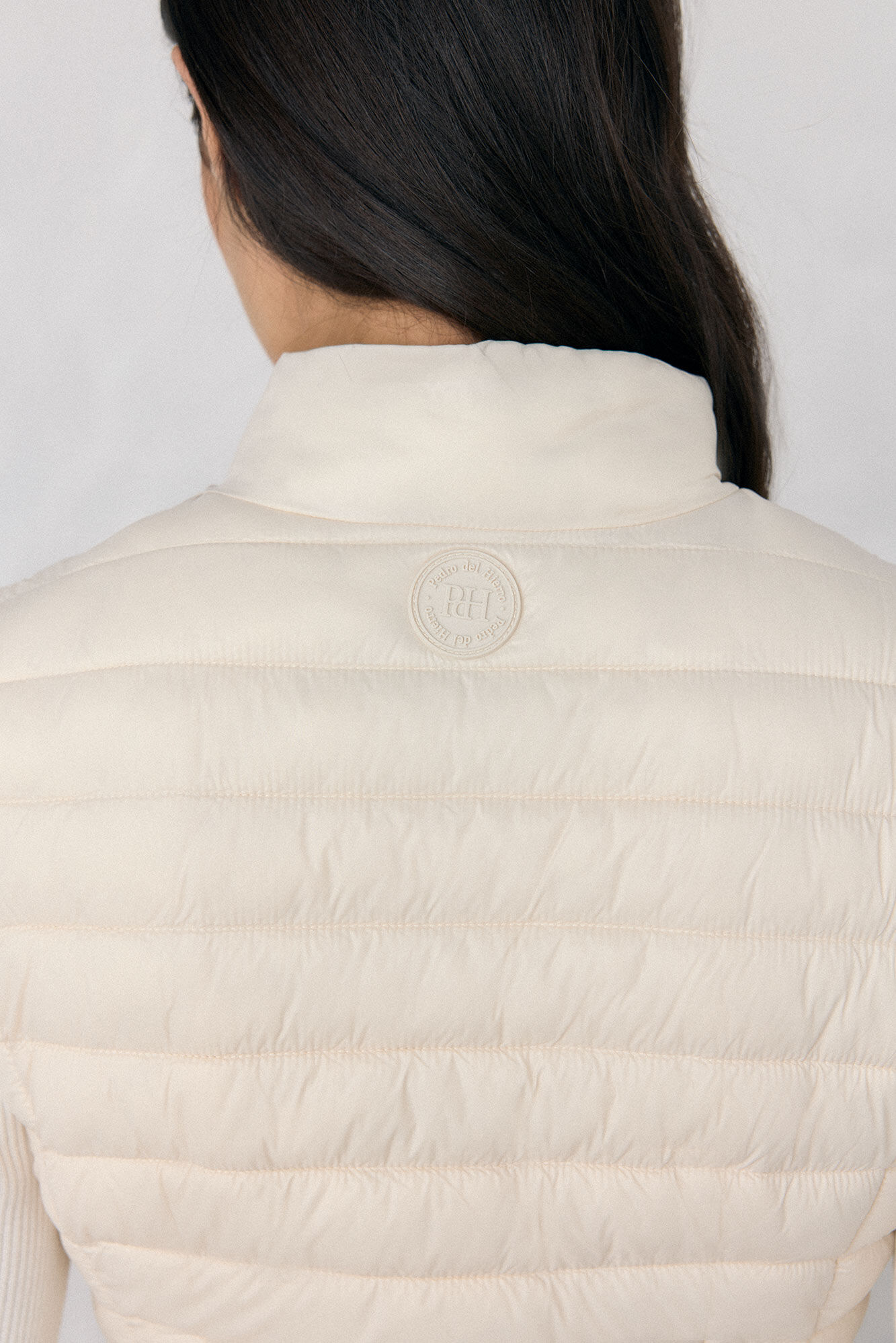 Pedro del Hierro Short peplum vest Ecru