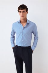 Pedro del Hierro Striped jersey-knit shirt Blue
