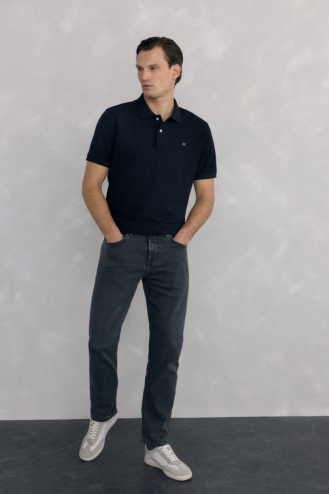 Pedro del Hierro Polo b&aacute;sico piqu&eacute; Negro