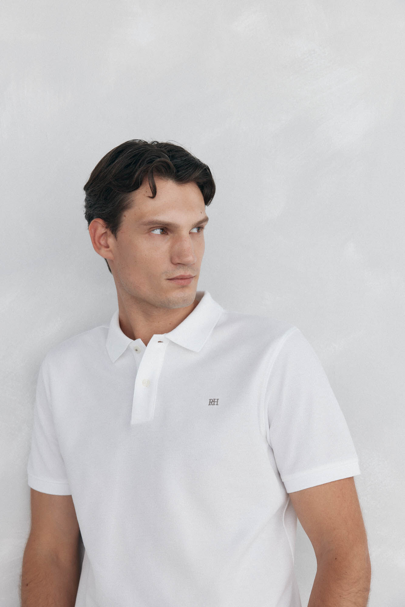 Pedro del Hierro Basic regular piqu&eacute; polo shirt White