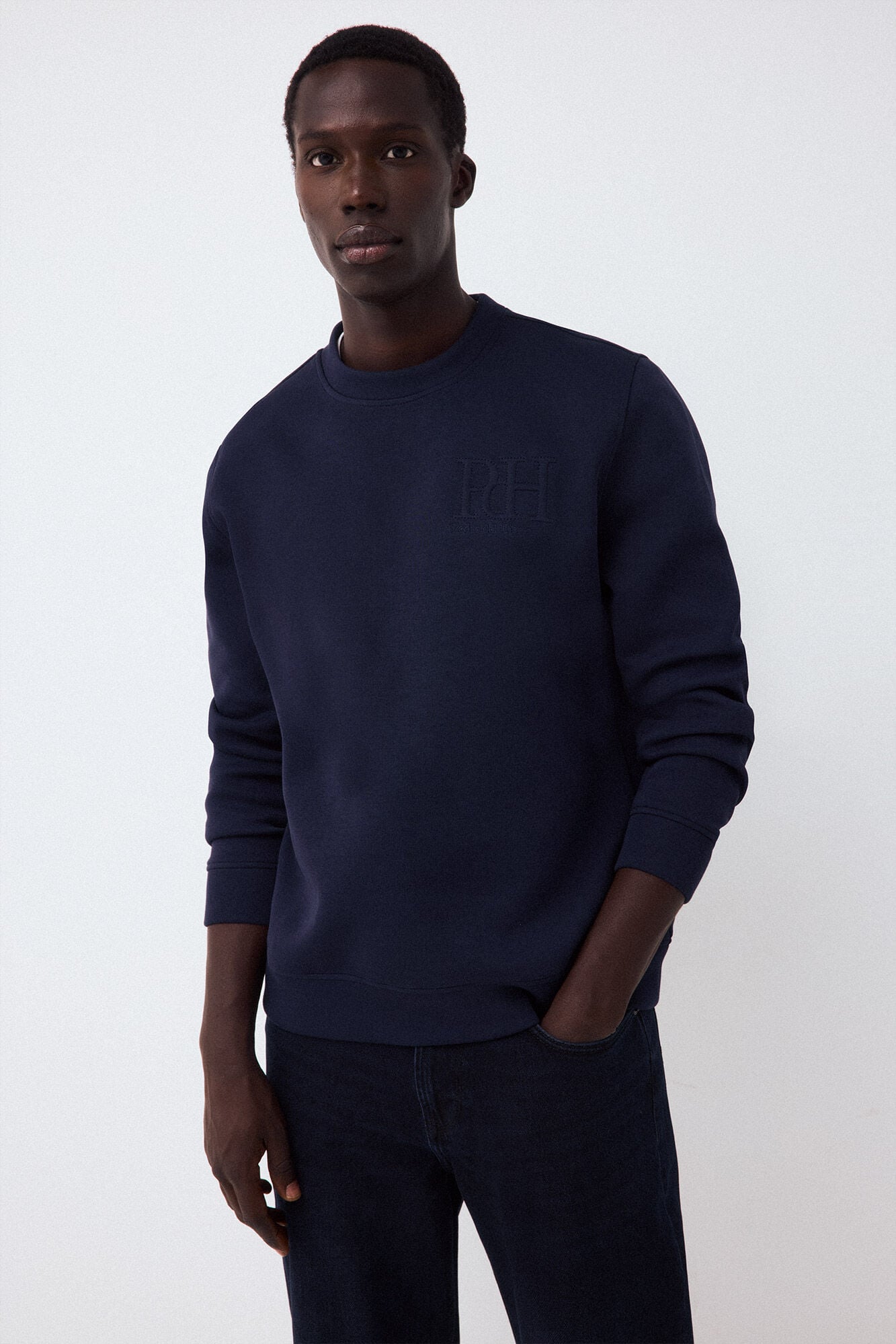 Pedro del Hierro Neoprene crew neck sweatshirt