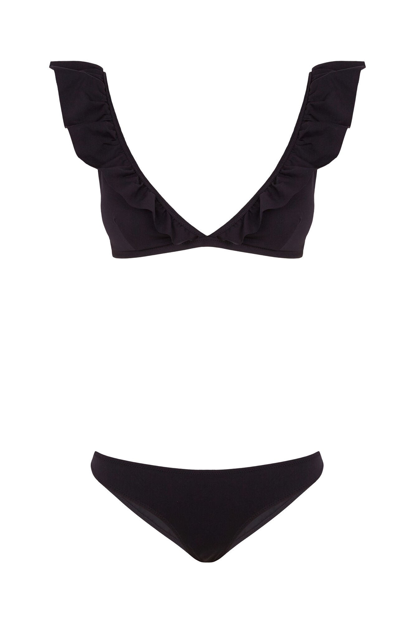 Pedro del Hierro Ruffle bikini Black