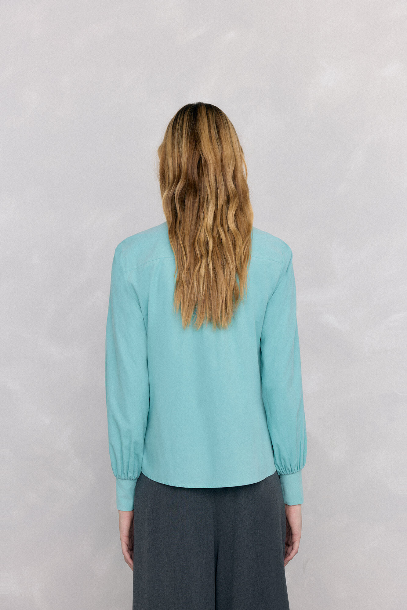 Pedro del Hierro Camisa em bombazina Turquesa