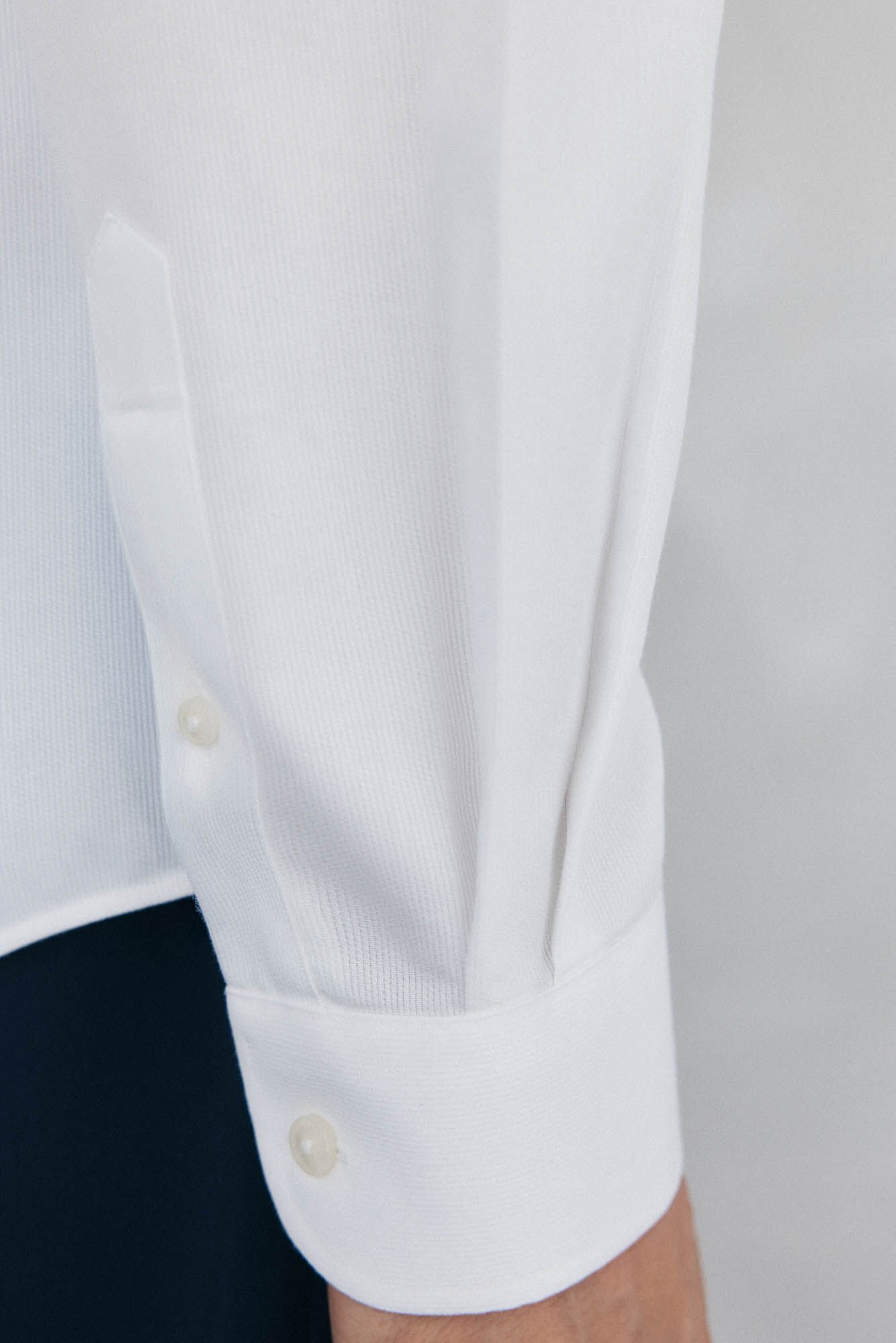 Pedro del Hierro Plain non iron + stain resistant dress shirt White