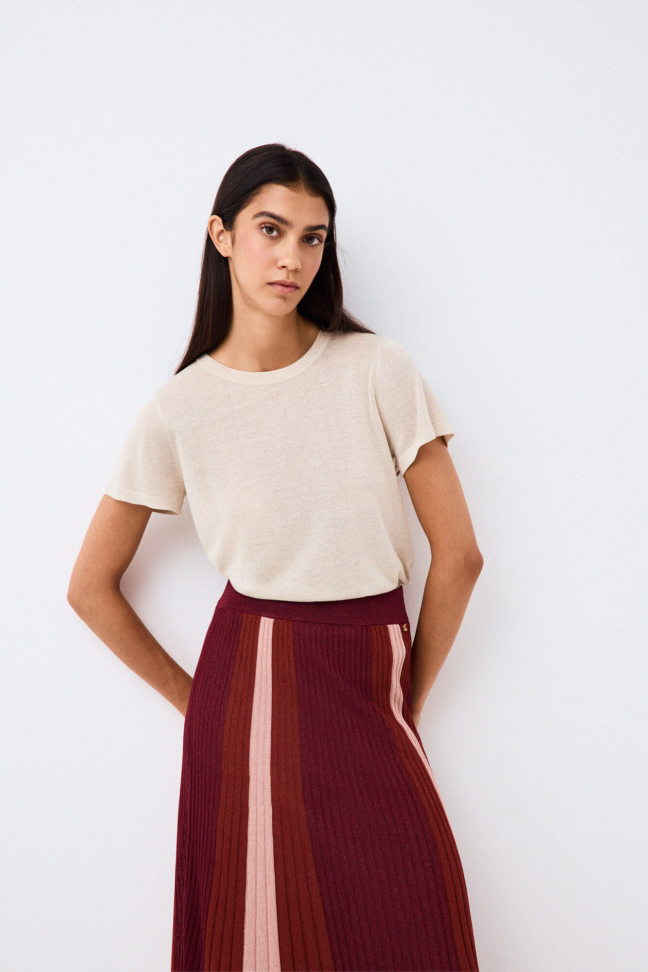 Pedro del Hierro Lurex knit top