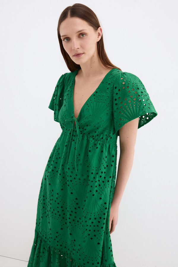 Embroidered cotton dress | Women's dresses | Pedro del Hierro Embroidered cotton dress | Women's dresses | Pedro del Hierro