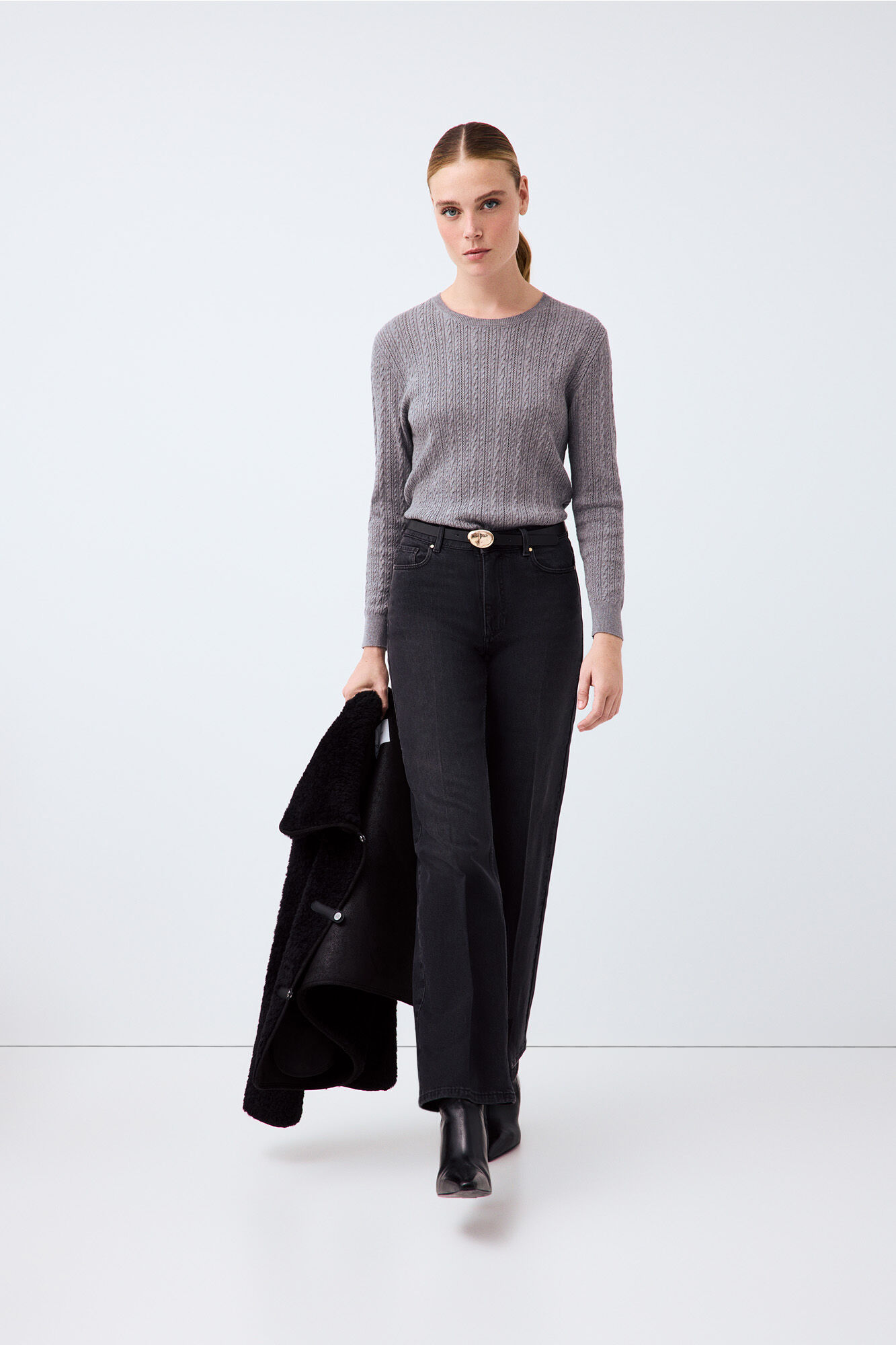 Pedro del Hierro Soft touch wide leg jeans