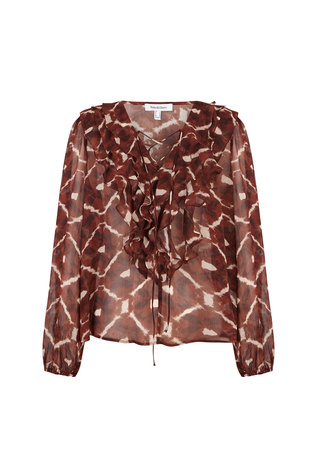 Pedro del Hierro Blusa estampada Marrom