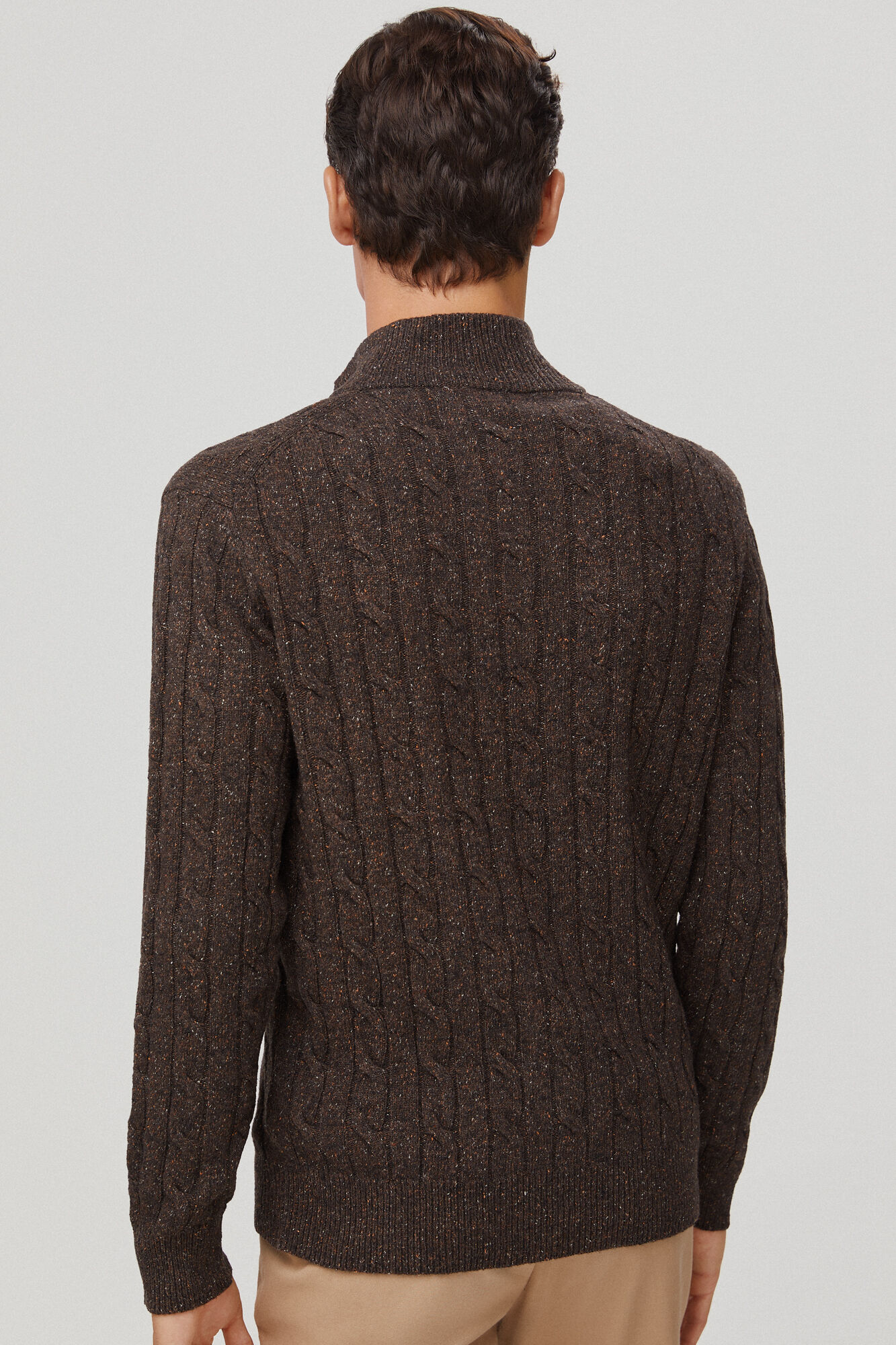 Pedro del Hierro Jersey cuello alto Marr&oacute;n