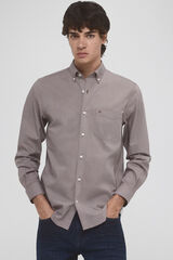 Pedro del Hierro Camisa lisa sem ferro + anti-manchas Marrom