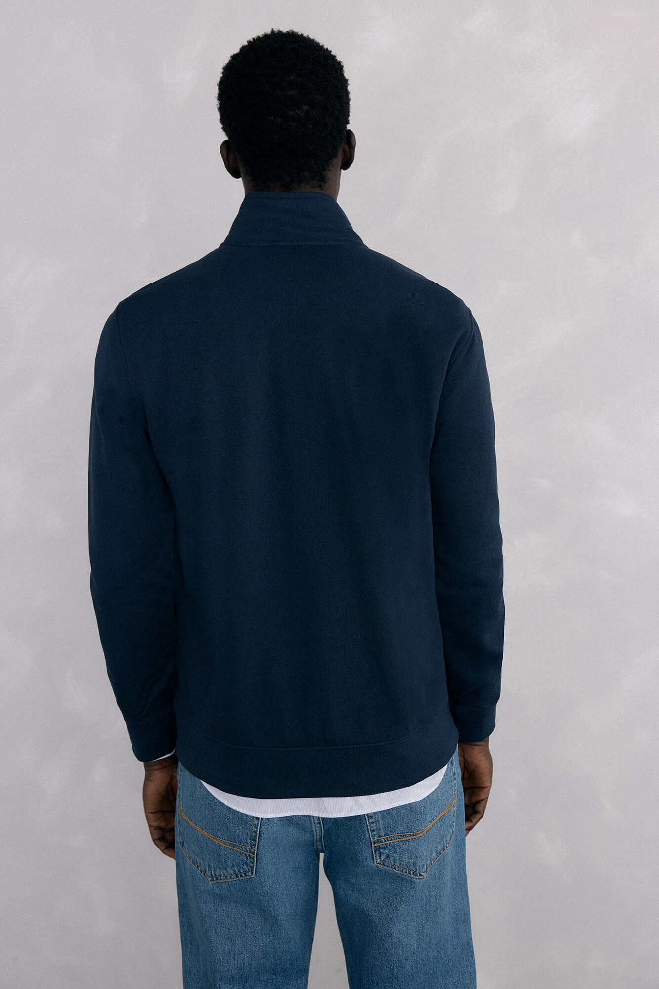 Pedro del Hierro Zip-neck sweatshirt Blue