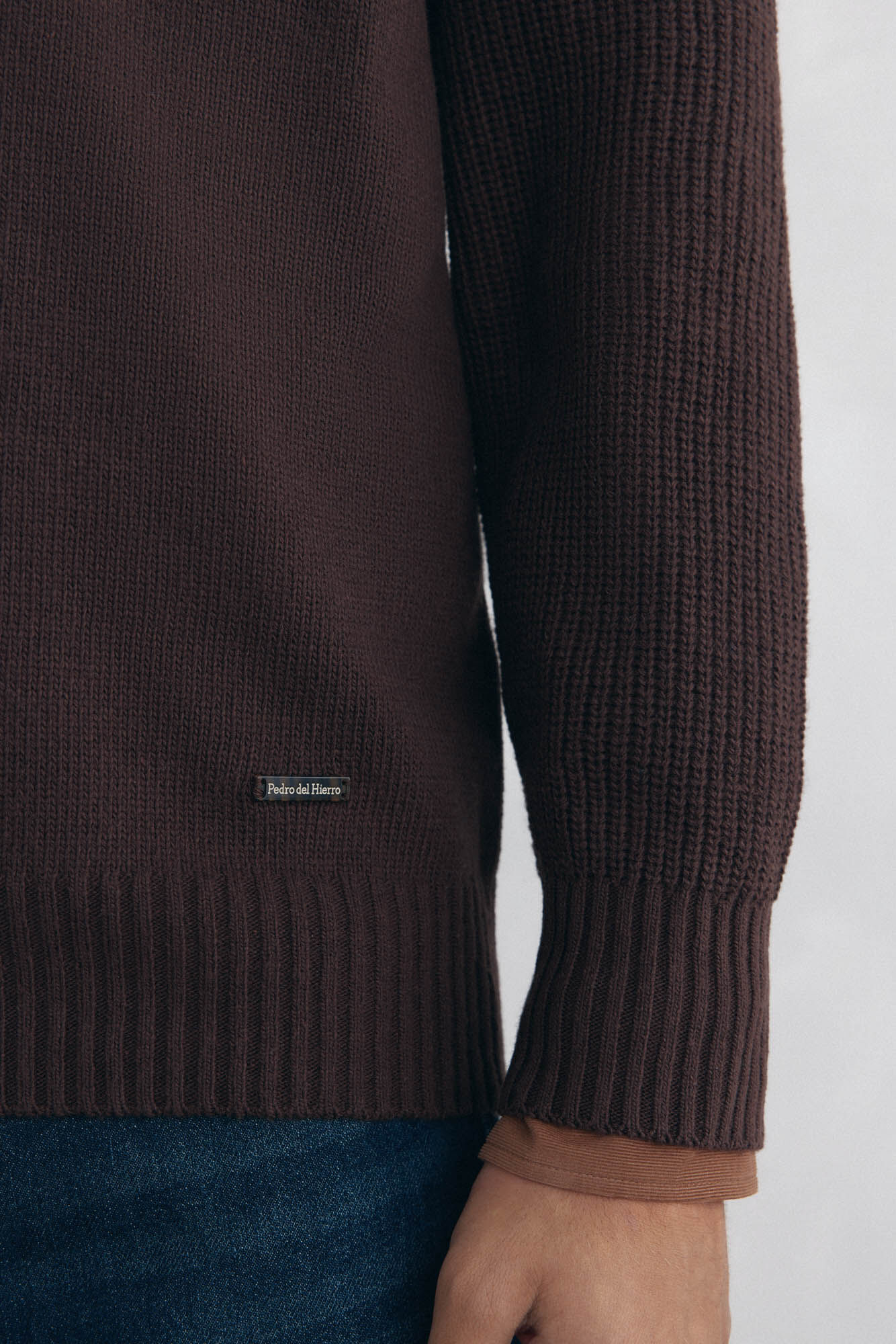 Pedro del Hierro Vespa neck sweater Brown