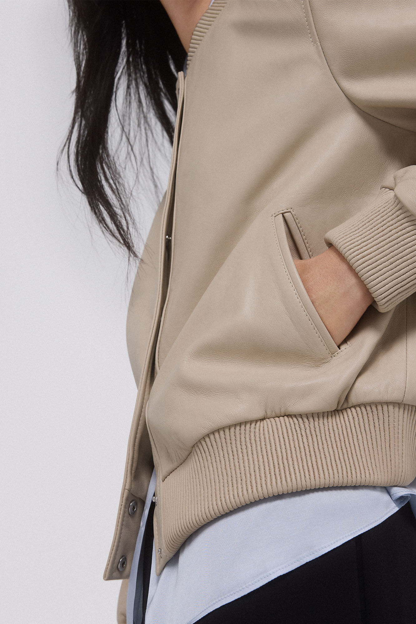 Pedro del Hierro Bomber nappa Ecru