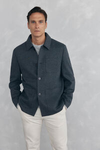 Pedro del Hierro Sobrecamisa lana gris