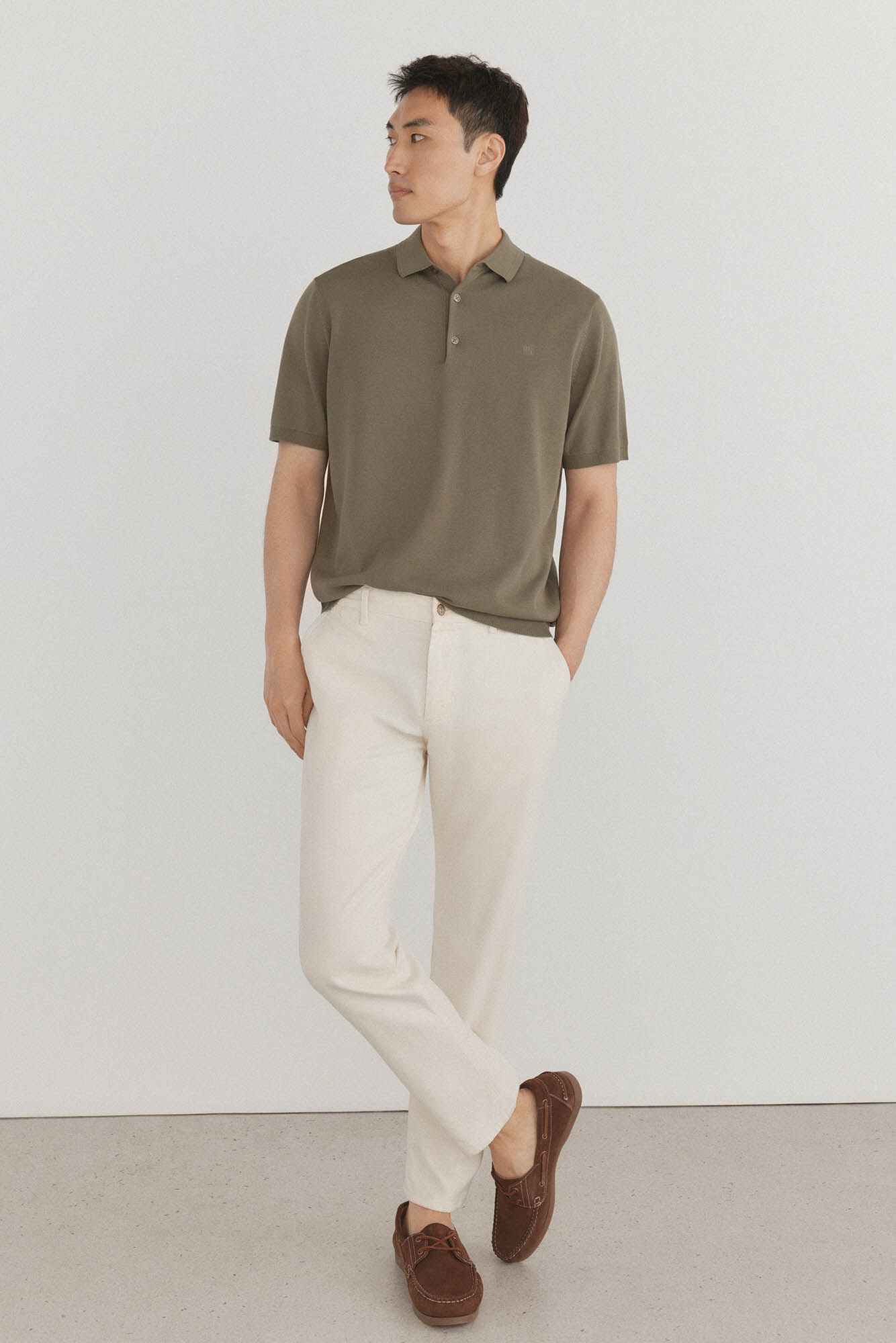 Pedro del Hierro Premium short sleeve cotton polo shirt jersey Green