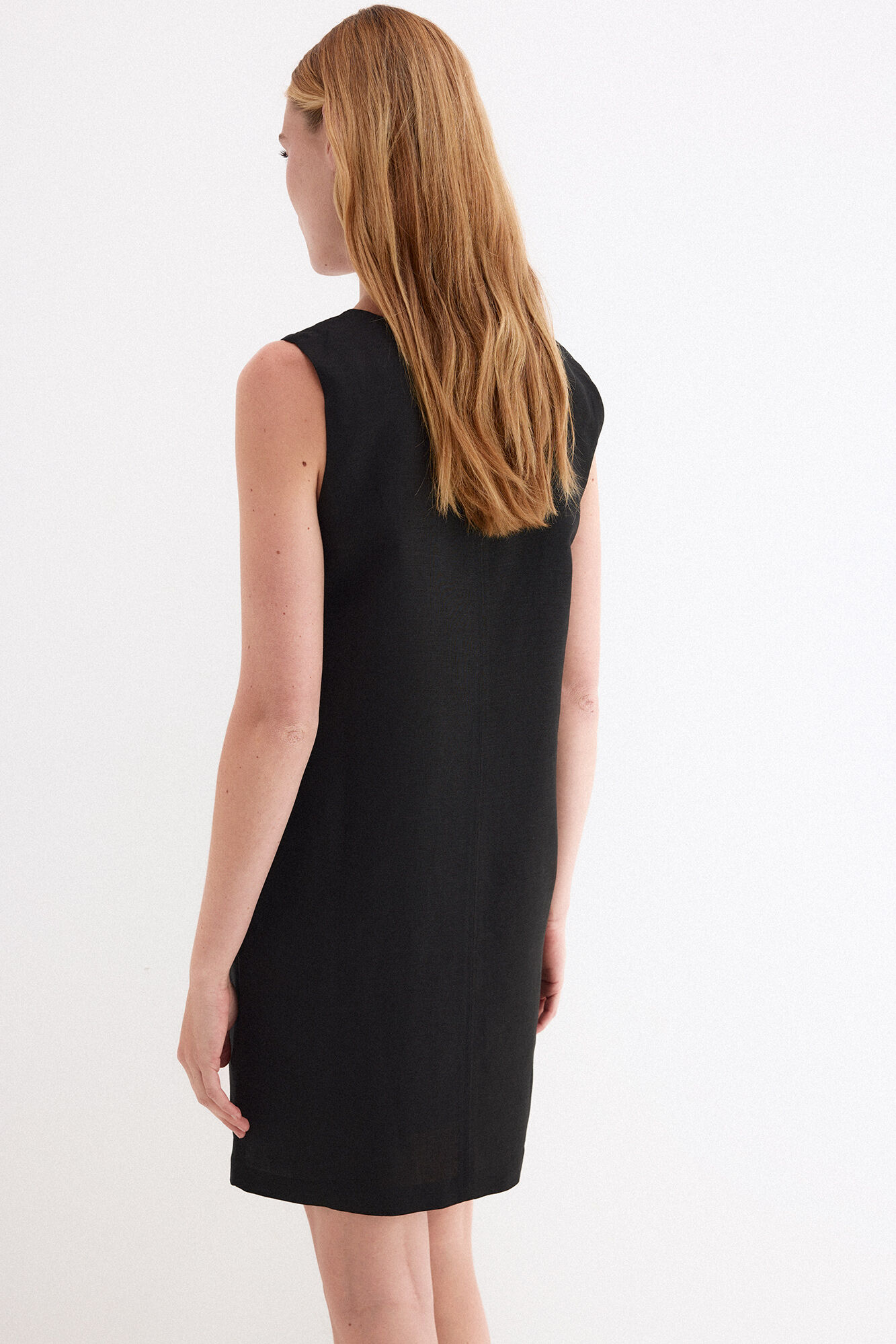 Pedro del Hierro Linen short tunic Black