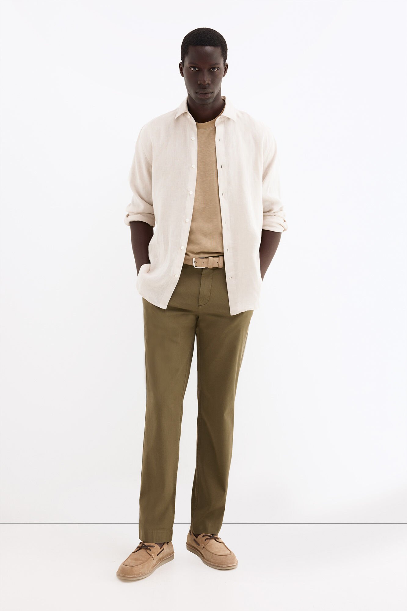 Pedro del Hierro Regular fit textured chinos