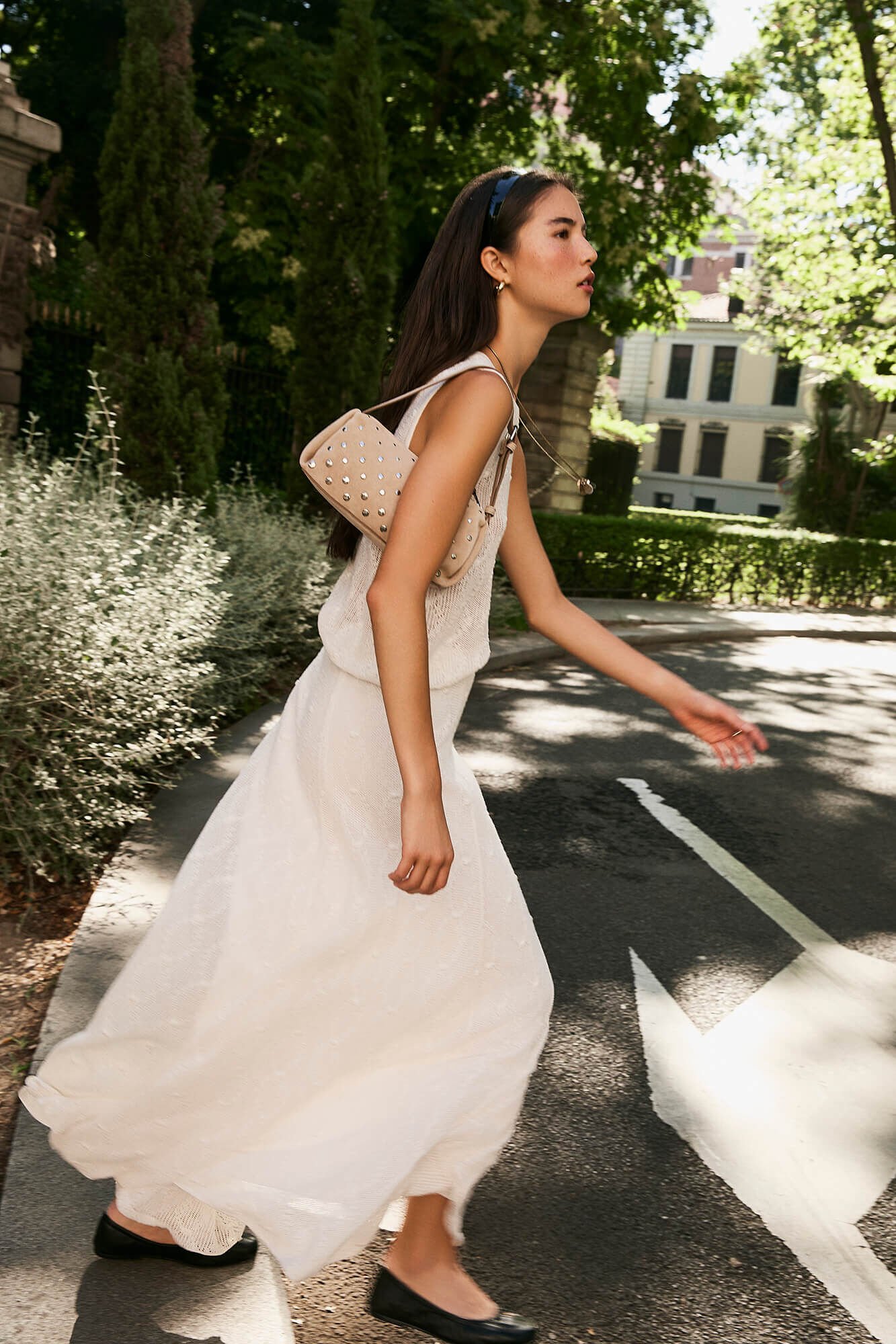 Pedro del Hierro jersey-knit structured knit skirt parade