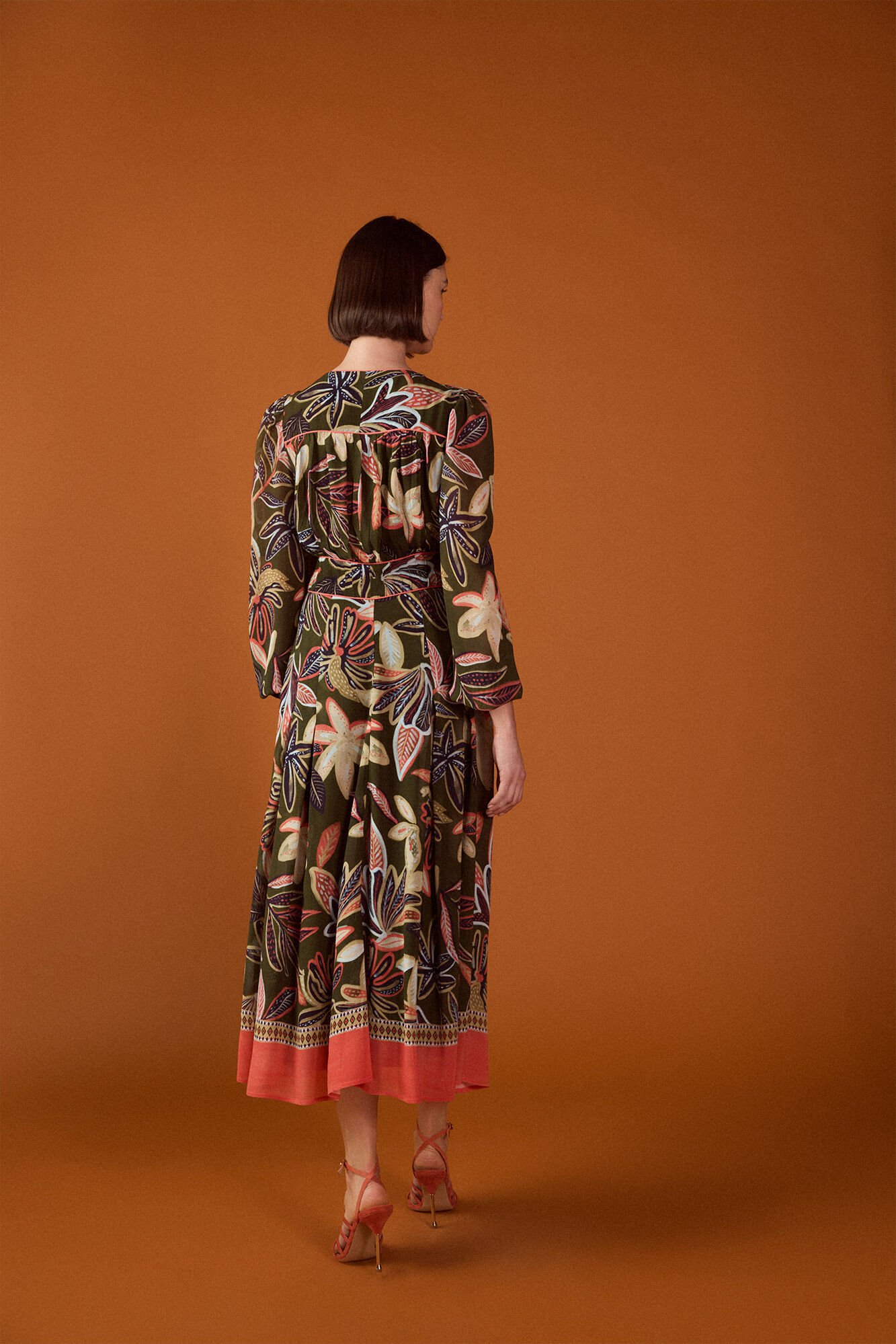 TFP by Tamara Falc&oacute; Border print dress Purple