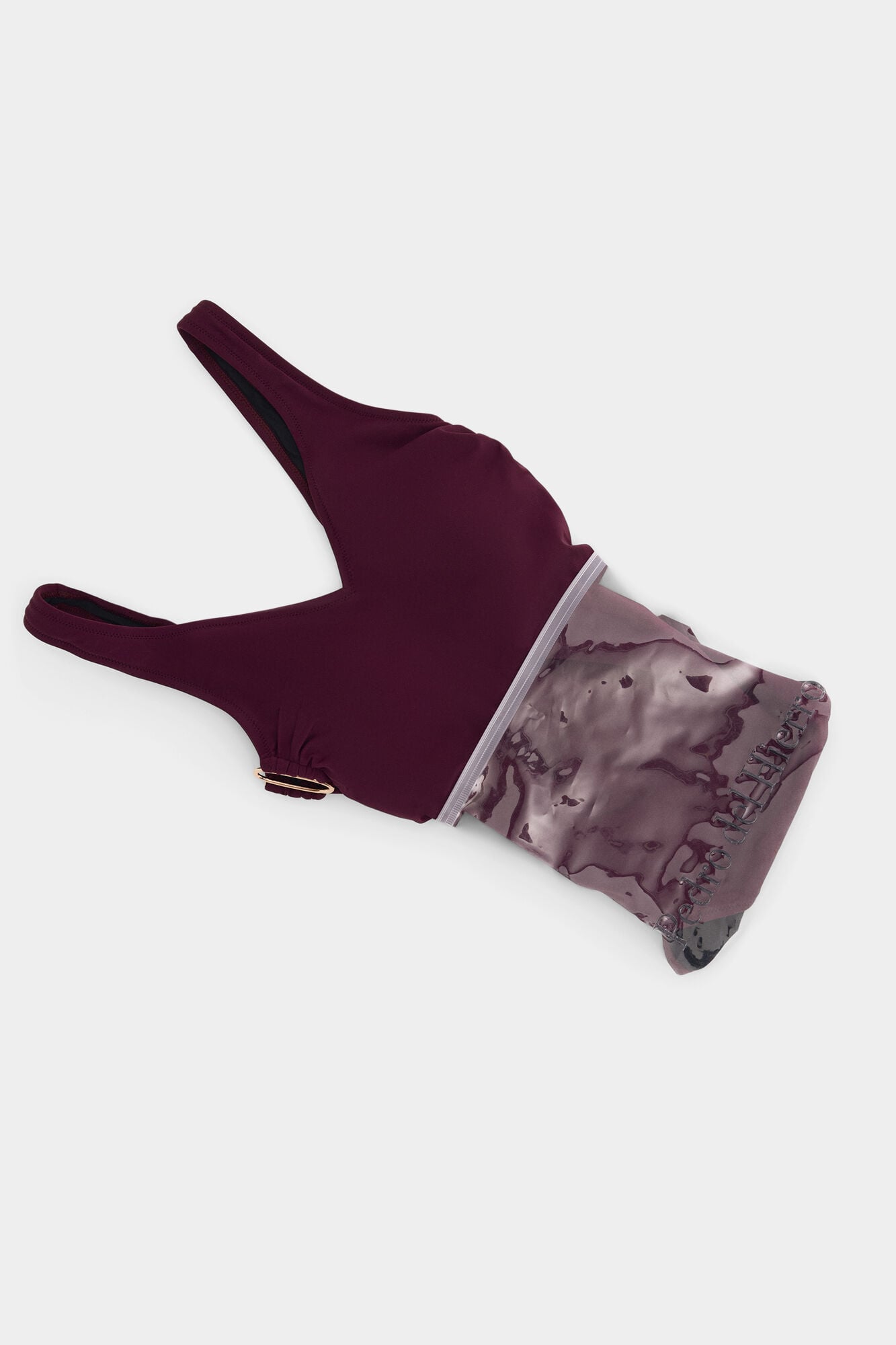Pedro del Hierro Fato de banho com fivela lateral Bordeaux
