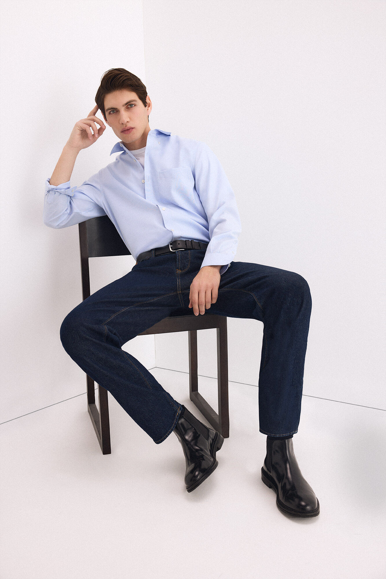 Pedro del Hierro Non-iron plain Oxford shirt