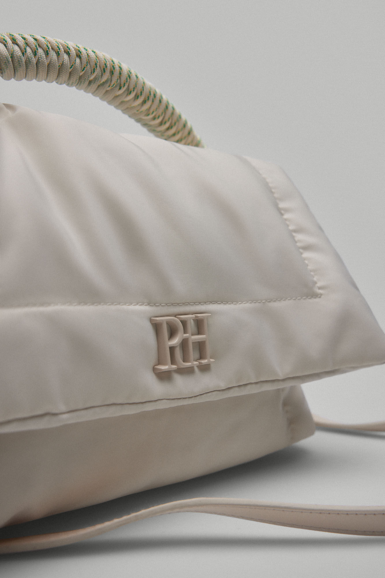 Pedro del Hierro Nylon crossbody bag Beige